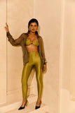 Calça Legging Pezinho Golden & Glow Pistache