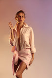 Lenço Cetim Seashells Shell Pink Blush