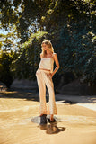 Blusa Alcinha Areia com bordado Bege