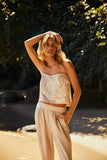 Blusa Alcinha Areia com bordado Bege