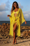 Saída De Praia Kaftan Amarelo
