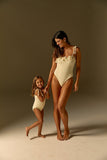 Maiô Infantil Floral Pérola