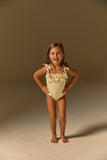 Maiô Infantil Floral Pérola