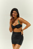 Mini Saia Franzida Wild Stone Preto
