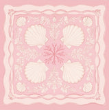 Lenço Cetim Seashells Shell Pink Blush