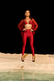 Calça Legging Pezinho Golden & Glow Cereja