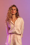 Camisa Linho Seashells Shell Pink Blush
