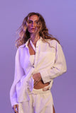 Camisa Linho Seashells Pearl Off-White