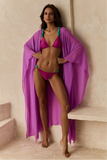 Kaftan de Seda Longo Fucsia Wild Stone