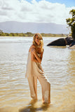 Pré-Venda! Vestido Curto Areia com bordado Bege