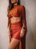 Pré-Venda! Blusa Capa Mullet Terracota Wild Stone