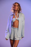 Camisa Linho Seashells Sea Breeze Blue