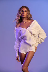 Camisa Linho Seashells Pearl Off-White