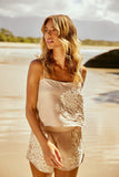 Blusa Alcinha Areia com bordado Bege
