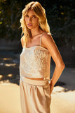 Blusa Alcinha Areia com bordado Bege