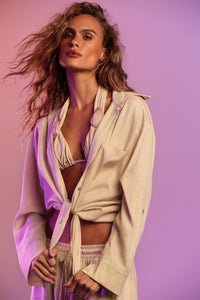 Camisa Linho Seashells Sand Dune