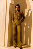 Calça Alfaiataria de Linho Golden & Glow Pistache