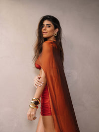 Pré-Venda! Blusa Capa Mullet Terracota Wild Stone