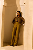 Calça Alfaiataria de Linho Golden & Glow Pistache