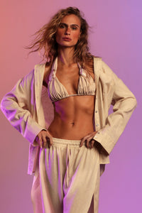 Camisa Linho Seashells Sand Dune