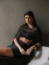 Pré-Venda! Blusa Capa Mullet Preto Wild Stone