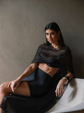 Pré-Venda! Blusa Capa Mullet Preto Wild Stone
