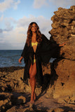 Saída De Praia Kaftan Preta
