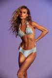 Calcinha Larga Drapê Seashells Sea Breeze Blue