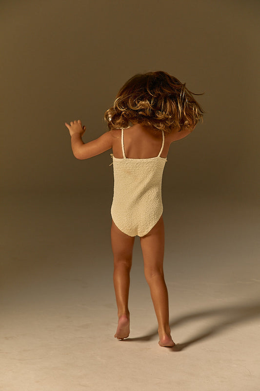 Maiô Infantil Floral Pérola