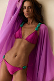 Kaftan de Seda Longo Fucsia Wild Stone