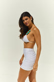 Mini Saia Franzida Wild Stone Branco