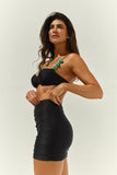 Mini Saia Franzida Wild Stone Preto