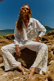 Reposição - Pré-Venda! Camisa Off White com bordado Bege