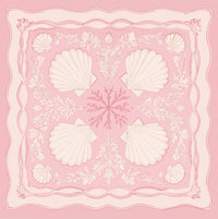 Lenço Cetim Seashells Shell Pink Blush