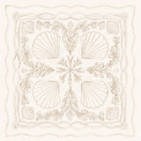 Lenço Cetim Seashells Pearl Off-White