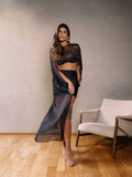 Pré-Venda! Blusa Capa Mullet Preto Wild Stone