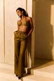 Calça Alfaiataria de Linho Golden & Glow Pistache