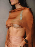 Pré-Venda! Blusa Capa Mullet  Caramelo Wild Stone