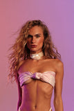 Lenço Cetim Seashells Shell Pink Blush