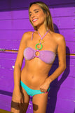 Top Meia Taça Argolas Sparkle Purple- Coleção Back To Shine