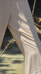 Stories de Pré-Venda! Calça Flare Areia com bordado Bege