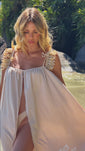 Stories de Pré-Venda! Vestido Longo Areia com bordado Bege