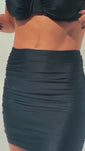 Stories de Mini Saia Franzida Wild Stone Preto
