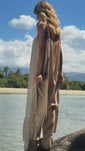 Stories de Pré-Venda! Vestido Longo Areia com bordado Bege