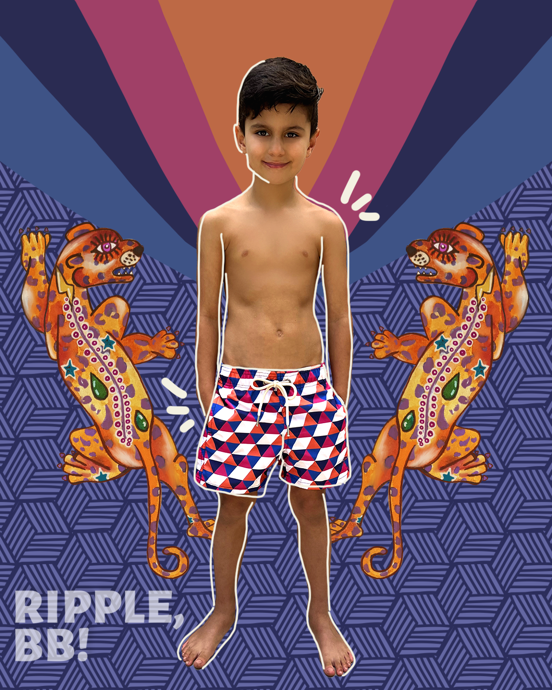 Shorts Masculino Infantil Trip - Coleção Sertão Místico