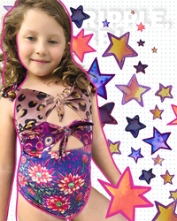 Maiô Infantil Wild Flower - Coleção Sertão Místico