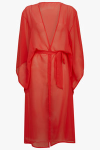 Saída De Praia Kaftan Laranja