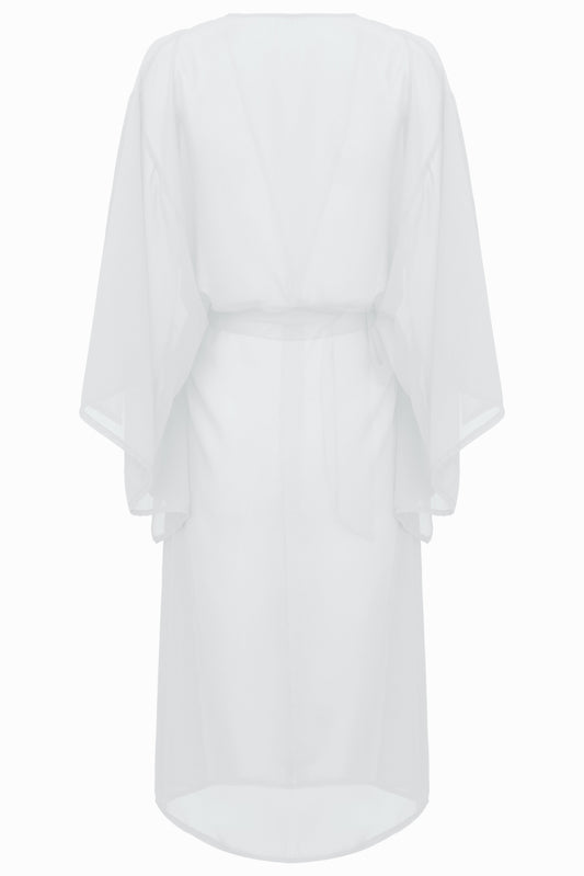 Saída De Praia Kaftan Branca